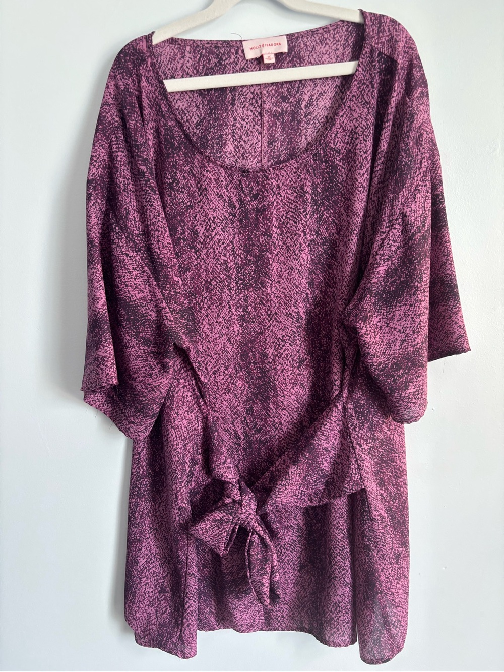 Molly and Isadora Pink & Purple Tie-Front Tunic